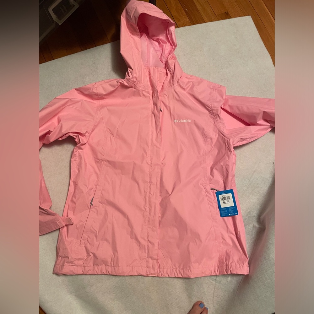 Columbia Pink Rain Coat NWT